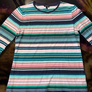 Talbots Multicolor Striped Knit Top